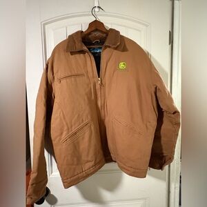 John Deere Men's Tan Detroit Jacket Tri Mountain Size Large